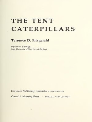 cover image of The Tent Caterpillars